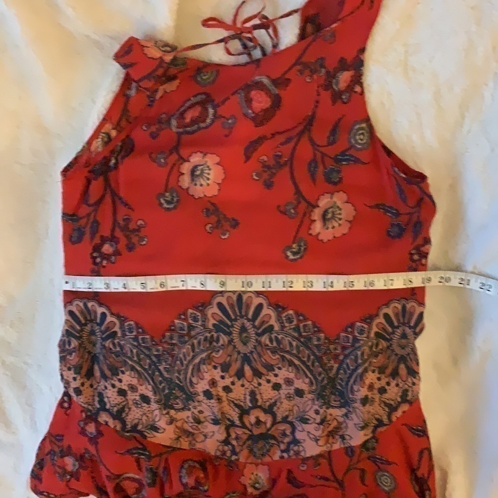 Free People Dobby Dot Voile Dress in Vintage Red in Size XS - Picture 11 of 11